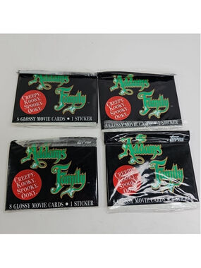 The Addams Family Movie - 1991 Topps MOVIE Trading Cards - 4 SEALED Packs VTG